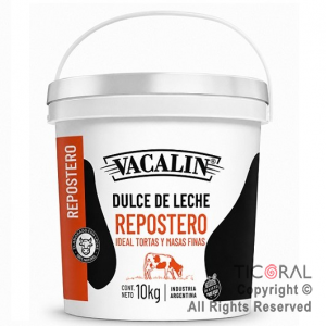DULCE DE LECHE VACALIN REPOSTERO X 10 KG ENVASE PLASTICO (TAPA SELLADA )